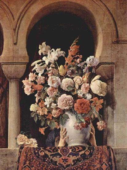 Francesco Hayez Vase of Flowers on the Window of a Harem oil painting picture